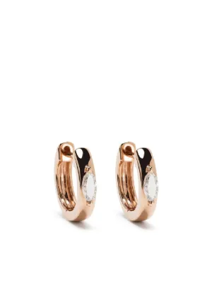 Lizzie Mandler Fine Jewelry ダイヤモンド フープピアス 18Kイエロー