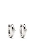 Anita Ko 18kt white gold diamond huggie earrings - Silver