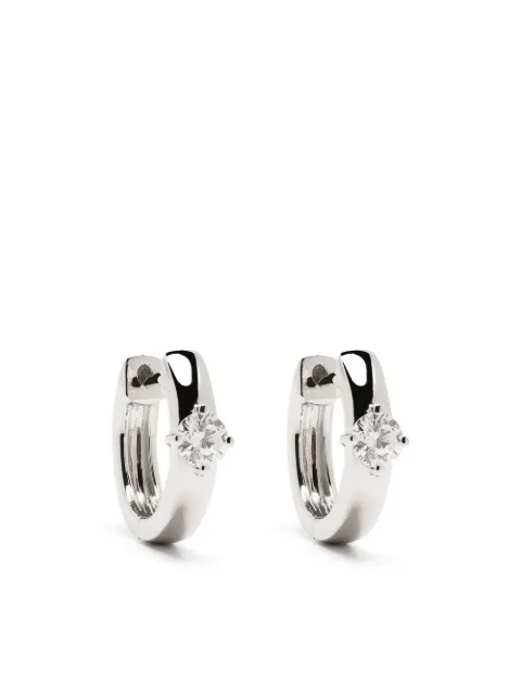 Anita Ko 18kt white gold diamond huggie earrings