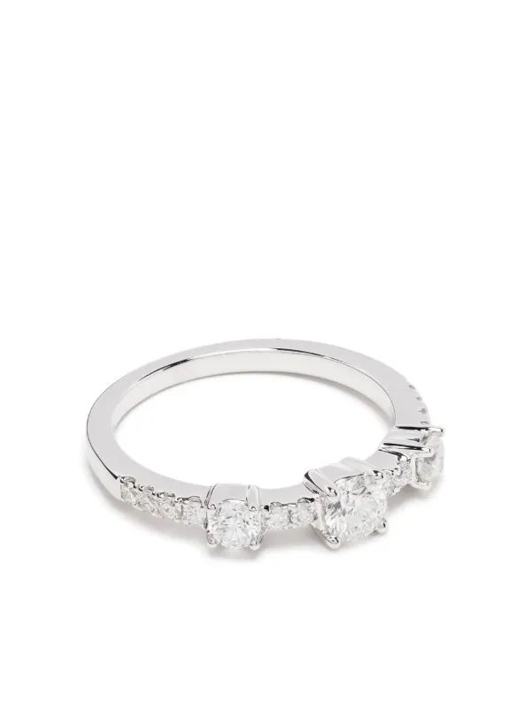 Anita Ko 18kt White Gold Collins Diamond Ring in Silver