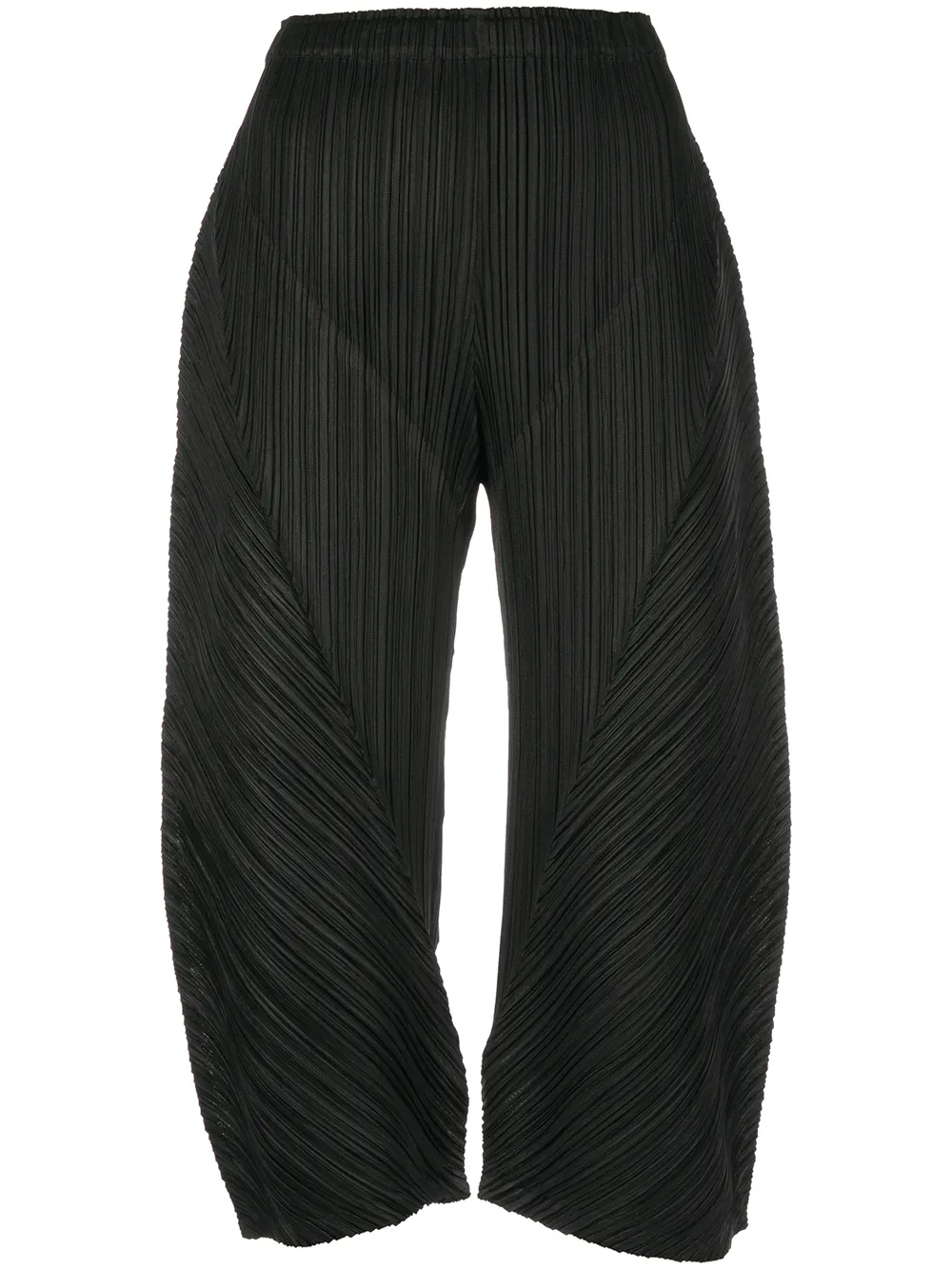 

Pleats Please Issey Miyake pleated cropped trousers - Black