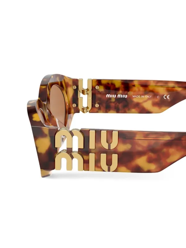 miu miu ブラウン キャットアイ サングラス Miu Miu Eyewear ミュウミュウ・アイウェア キャットアイ