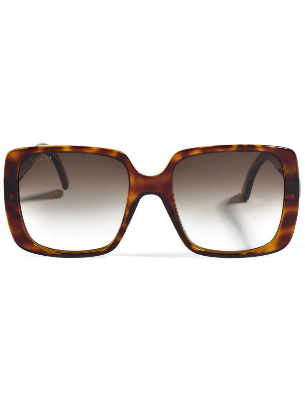 Gucci Eyewear - square-frame sunglasses - women - Acetate/Acrylic - One Size - Brown