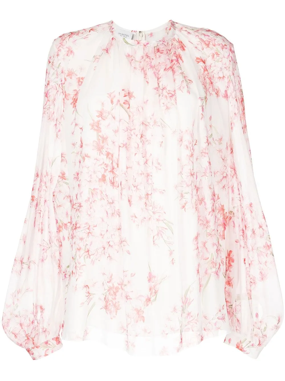 

Giambattista Valli pleated floral print blouse - Pink