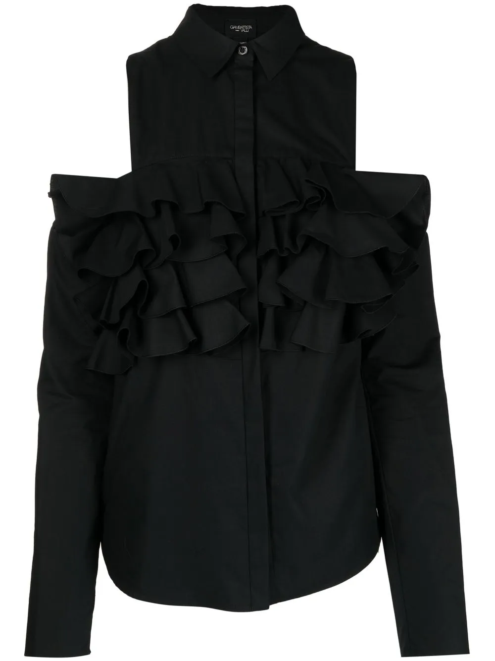 

Giambattista Valli cold shoulder ruffle blouse - Black