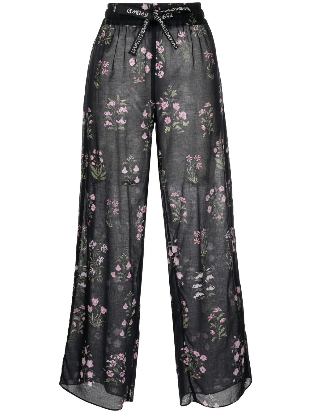 

Giambattista Valli floral print cotton trousers - Black