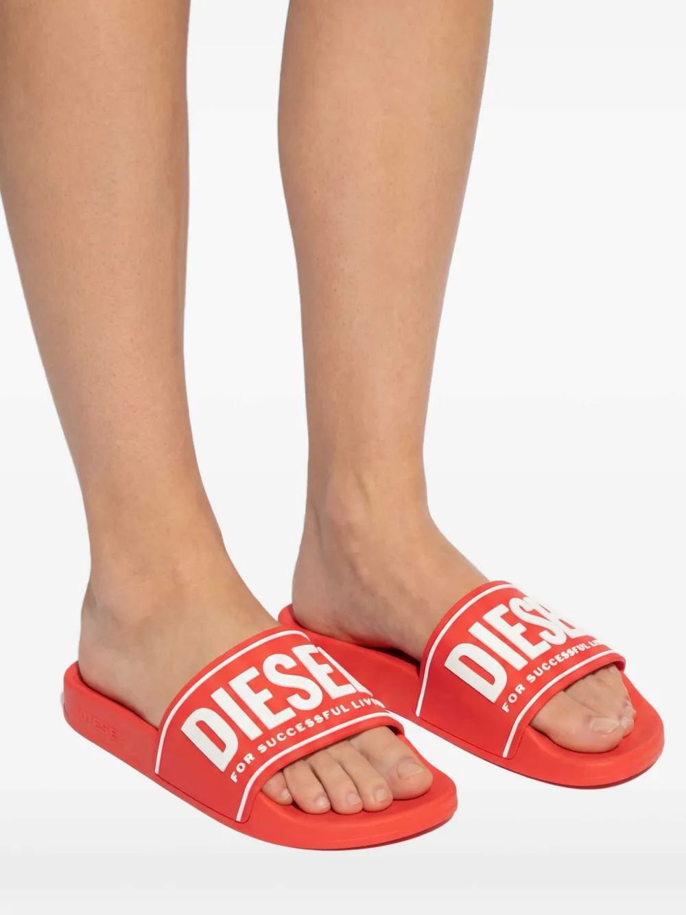 Diesel Sa-Mayemi CC logo-embossed Slides | Red | FARFETCH