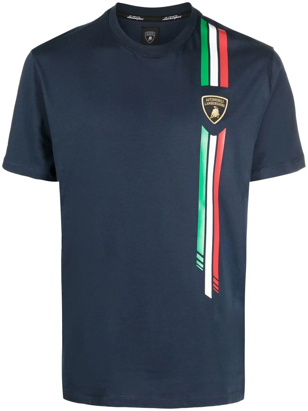 

Automobili Lamborghini logo-stripe T-shirt - Blue