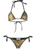 GCDS sequin-embellished triangle-cup bikini set - Yellow