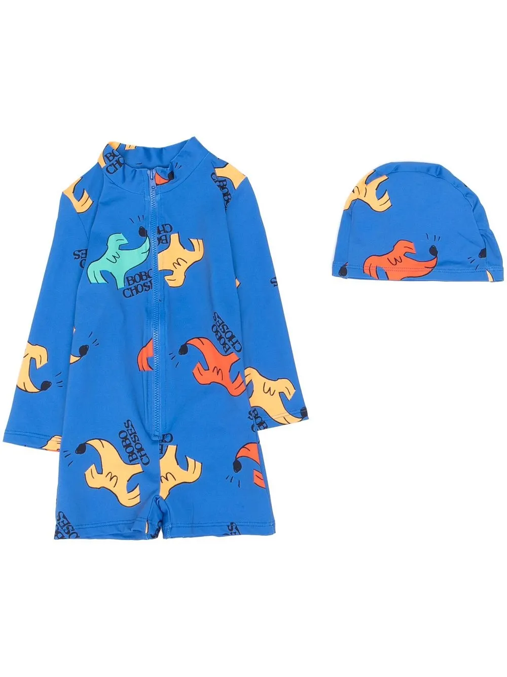 

Bobo Choses cartoon logo-print sunsuit - Blue