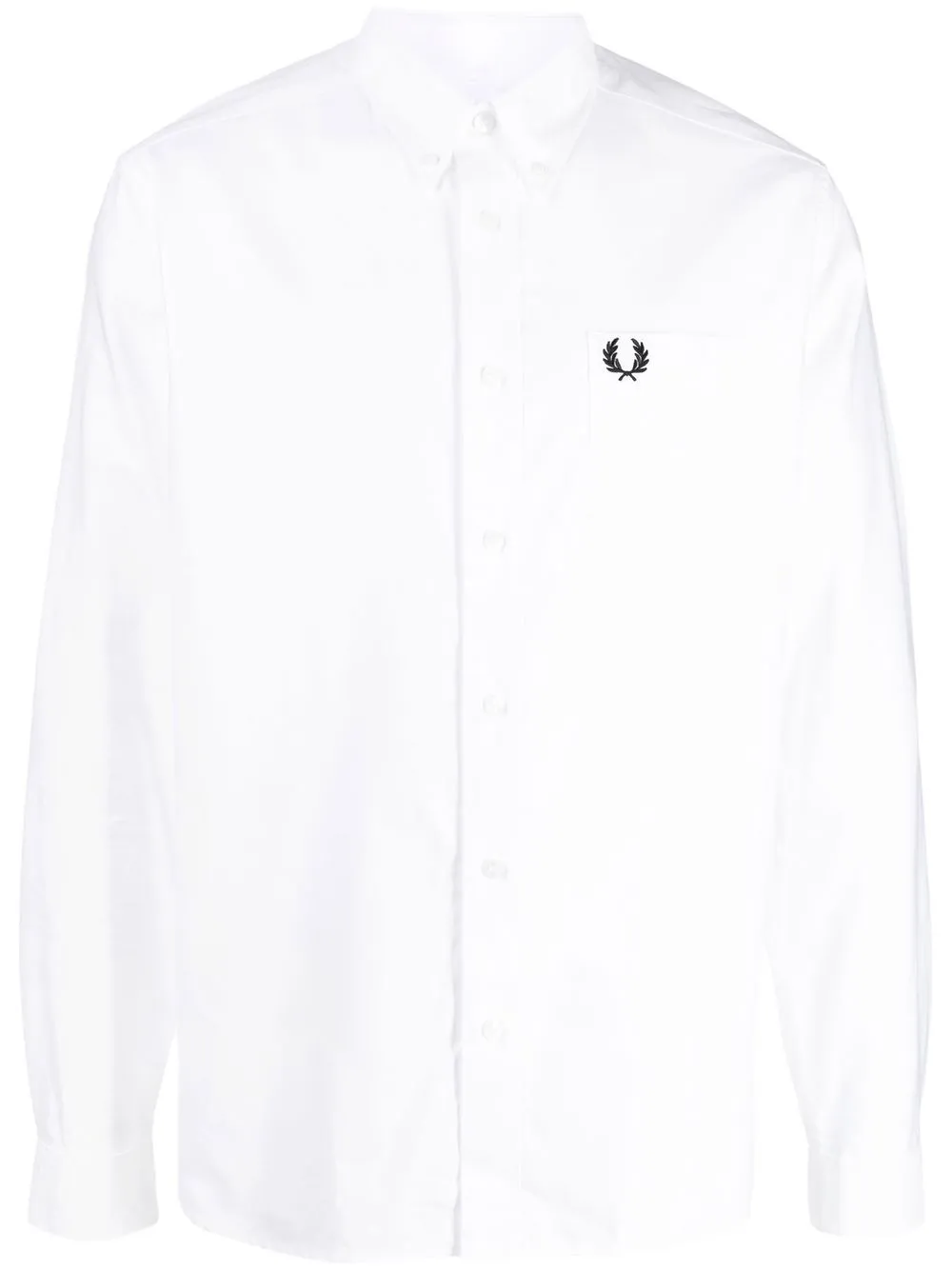 

Fred Perry camisa con logo bordado - Blanco