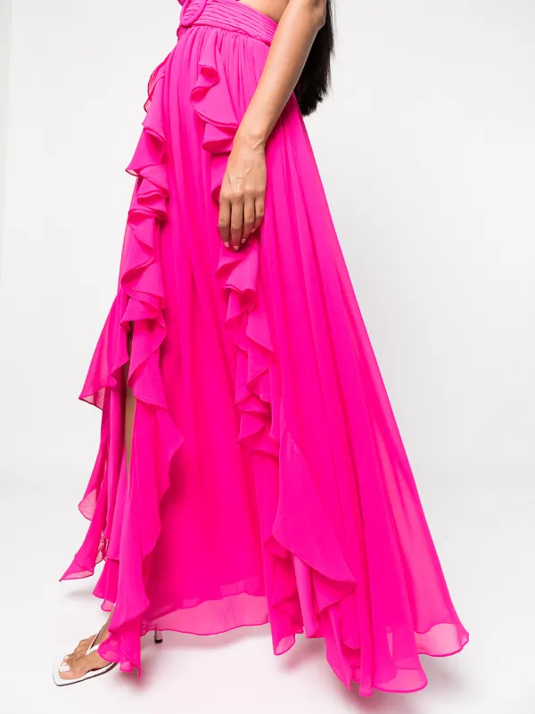 PatBO Ruffled Detail Maxi Dress | Pink | FARFETCH