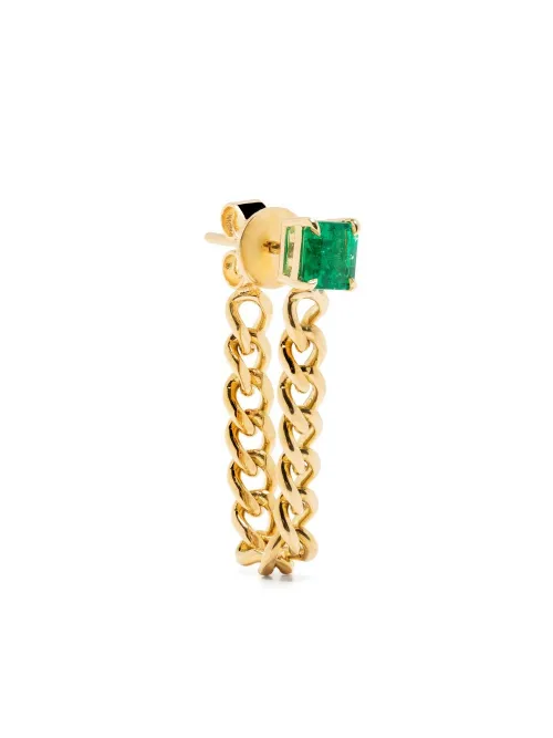 Puce d'oreille en 18ct sertie d'émeraude - Anita Ko - Modalova