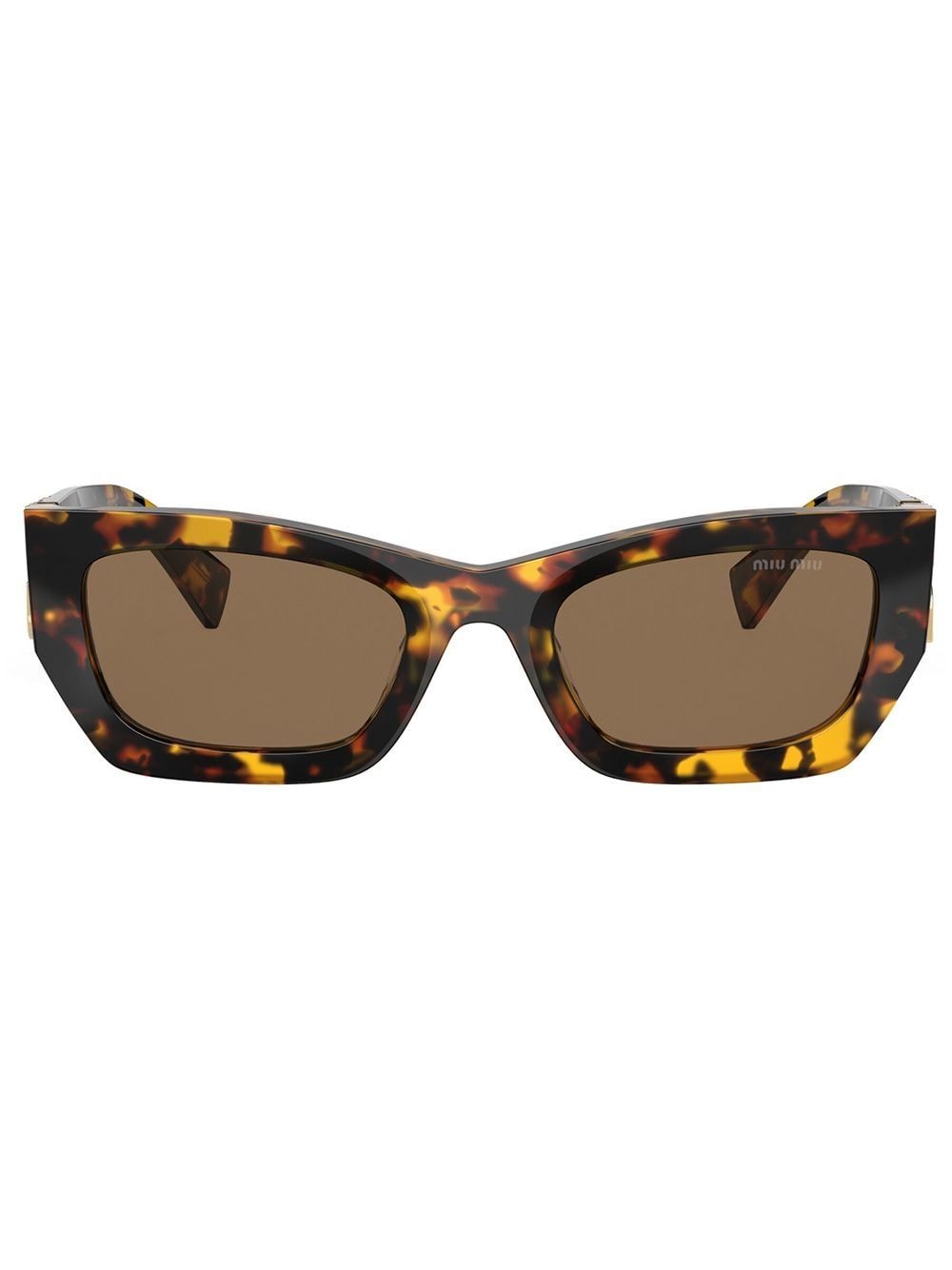 Image 1 of Miu Miu Eyewear tortoiseshell rectangle-frame sunglasses