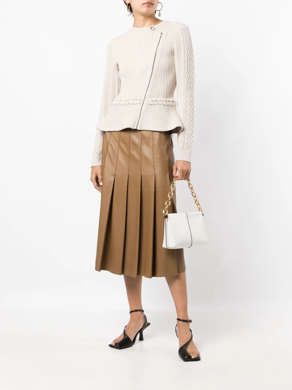 Simkhai chamarra biker tejida con peplum | Chamarras biker | Image 2