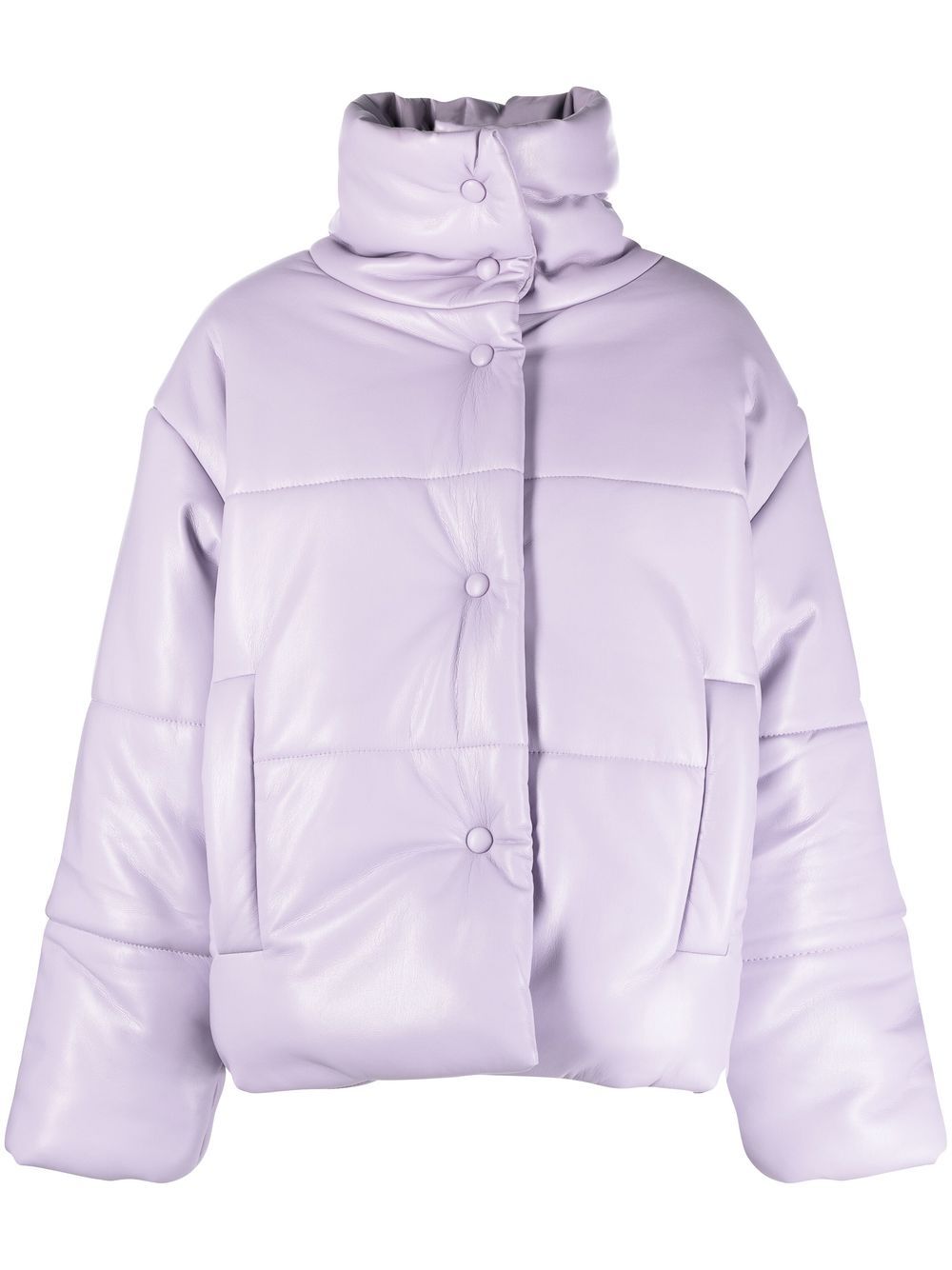 

Nanushka Hide high-neck puff jacket - Purple