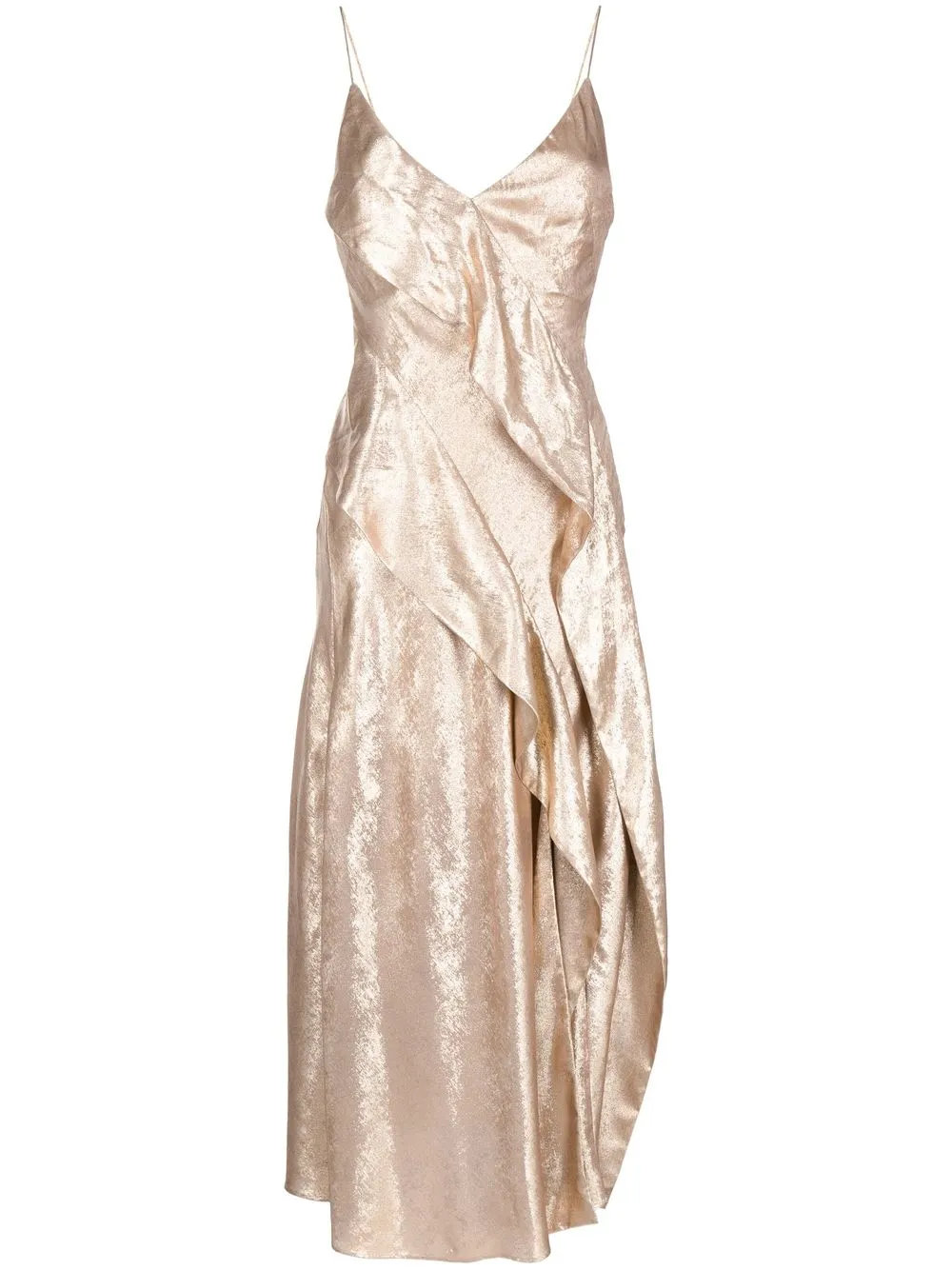 

Acler Queensbridge metallic-finish maxi dress - Gold