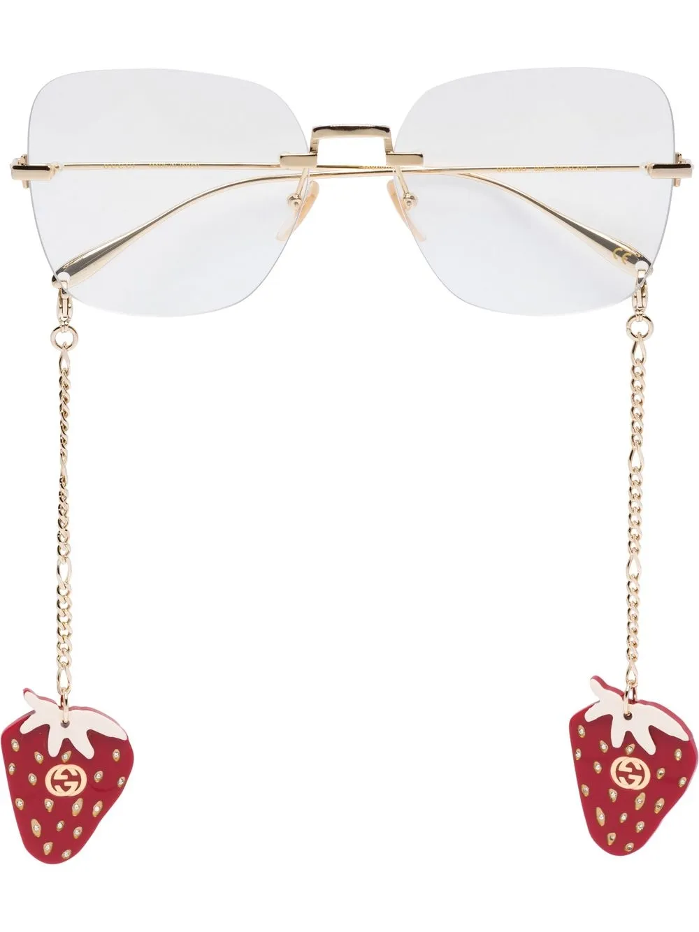 

Gucci Eyewear lentes con armazón cuadrada - Dorado