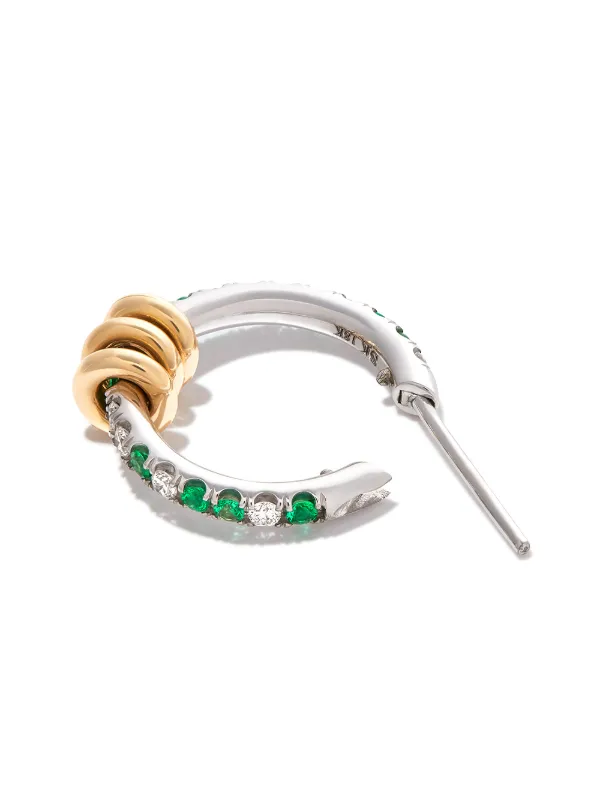 Spinelli Kilcollin SPINELLI ARA SILV EM DIA YG ANULTS フープピアス