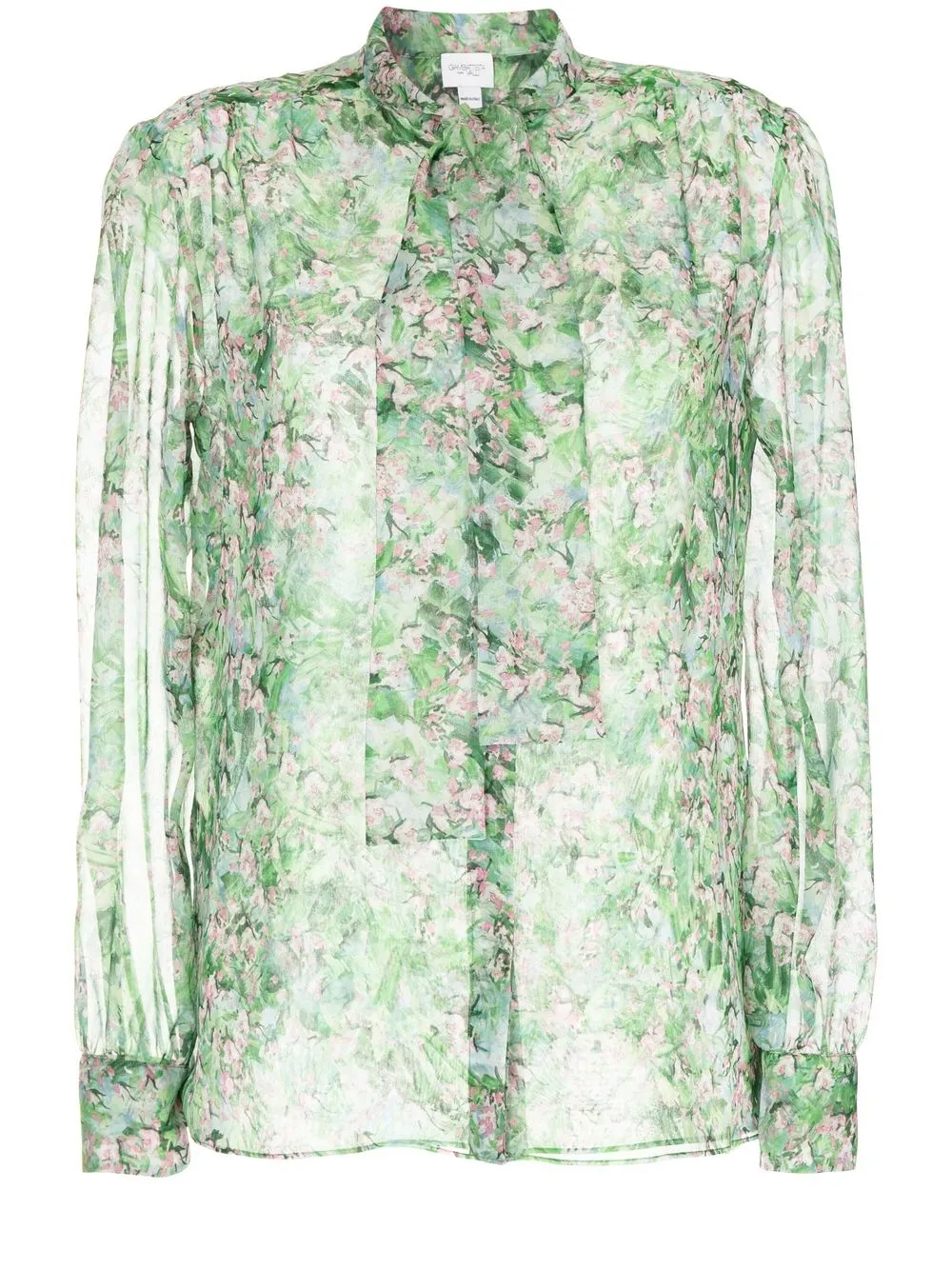 

Giambattista Valli floral print silk blouse - Green