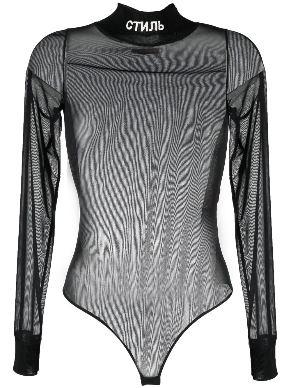 СТИЛЬ sheer long-sleeve bodysuit