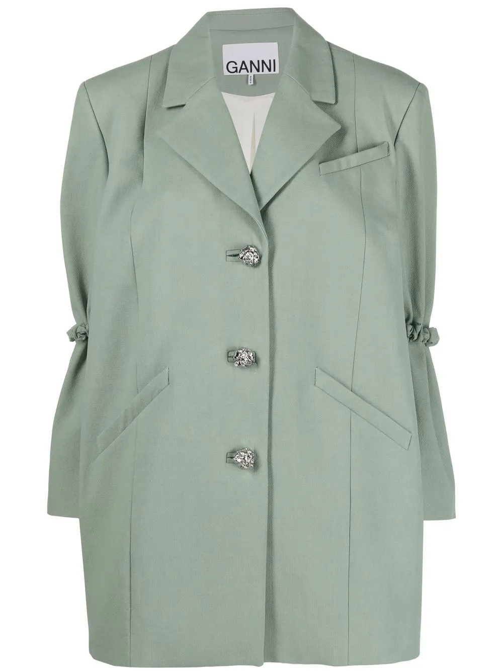 

GANNI blazer oversize con botones - Verde