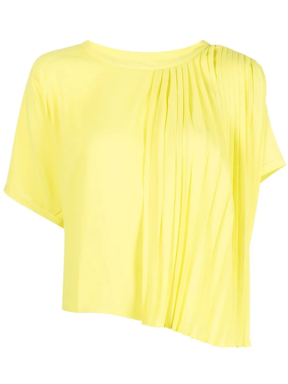 

Henrik Vibskov playera con detalle plisado - Amarillo