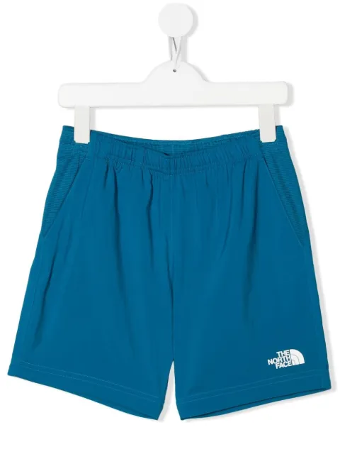 The North Face Kids logo print track shorts
