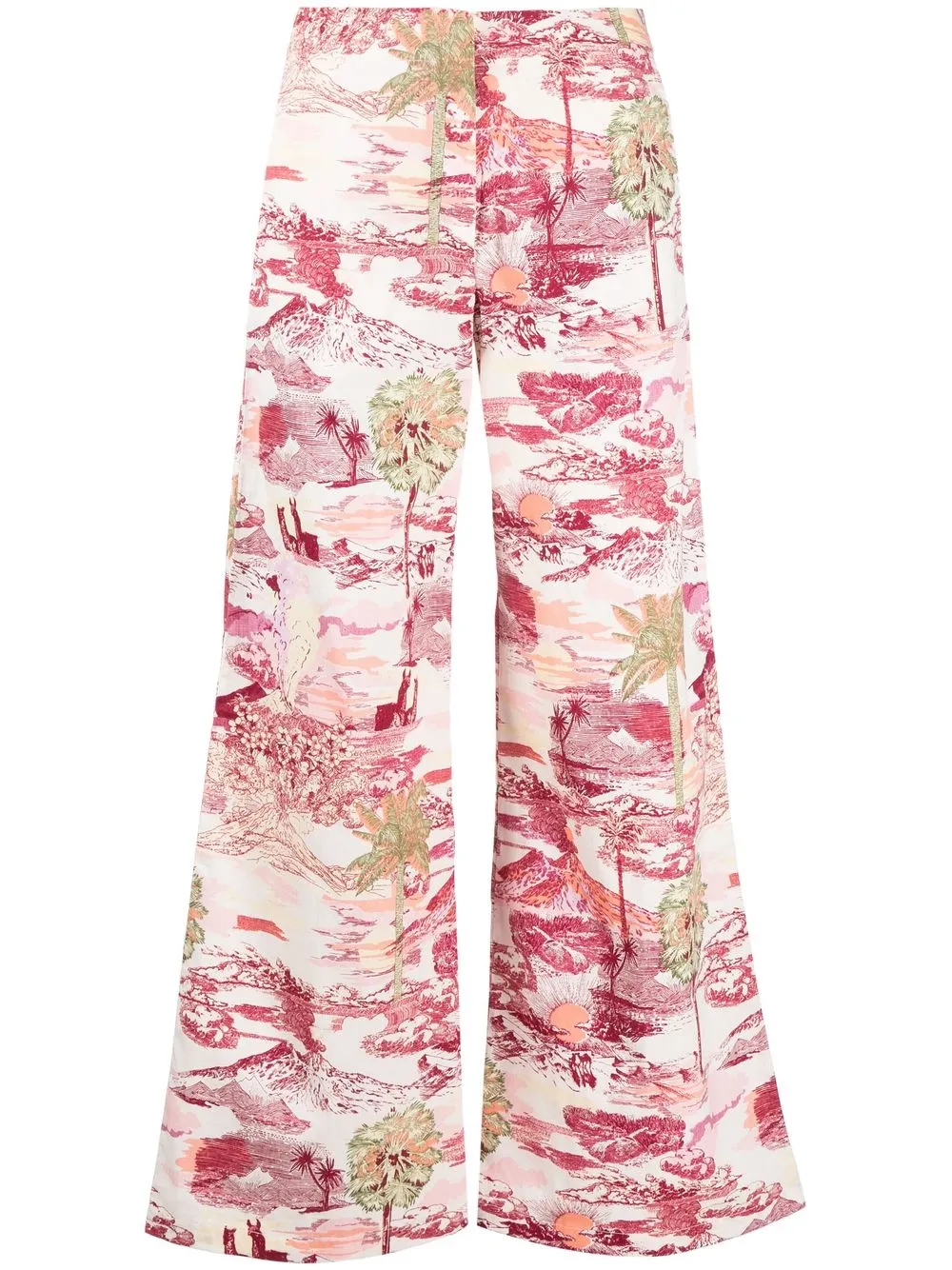 

Emporio Sirenuse Artemisia Vesuvius flared trousers - PINK