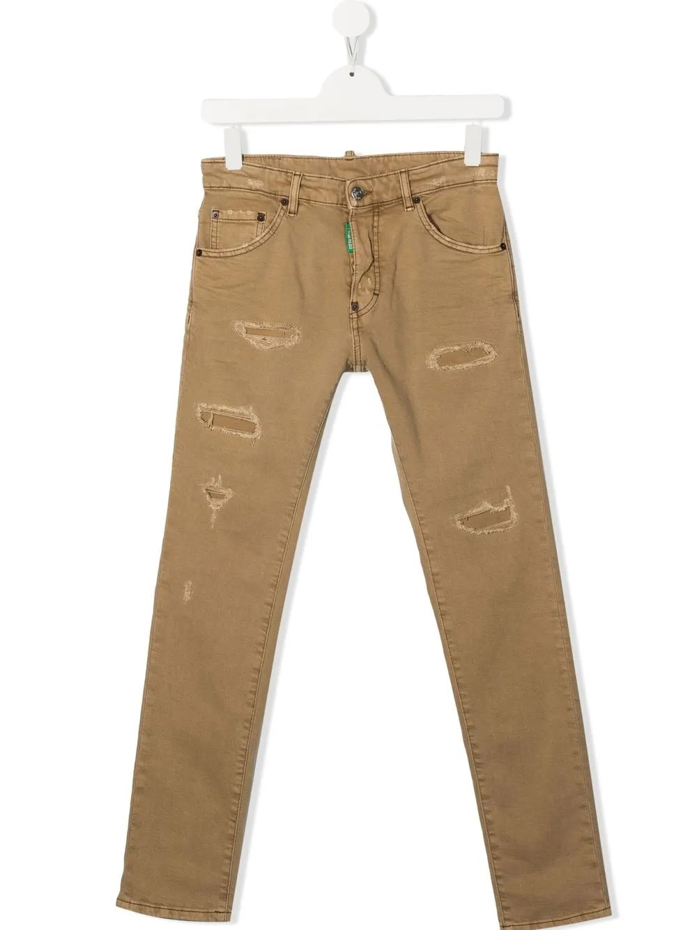 

Dsquared2 Kids TEEN distressed-effect straight-leg jeans - Brown