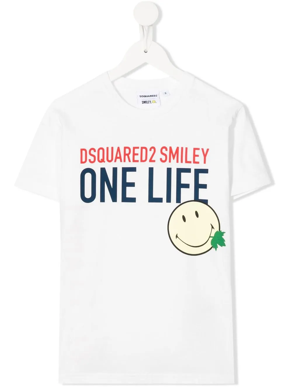 

Dsquared2 Kids playera Smiley One Life - Blanco