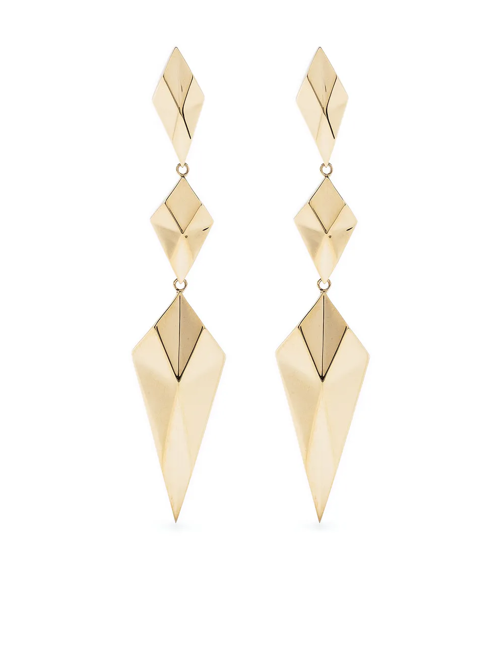 Anonymous 18kt Recycled Yellow Gold Collection 1 Large Geometric Drop Earrings