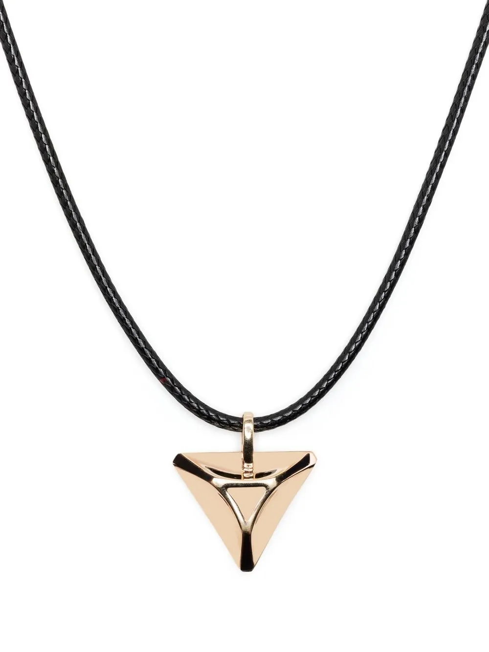 

Anonymous collar Collection 1 en oro amarillo reciclado de 18kt con dije triangular - Negro