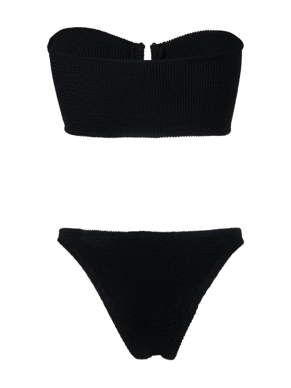 Shop Reina Olga Ausilia Scrunch Bikini In Black