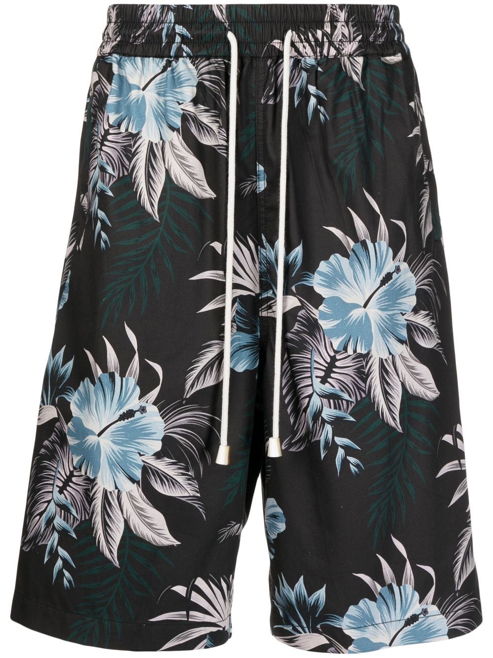 

FIVE CM bermudas oversize con estampado floral - Negro