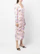 GANNI vestido drapeado
