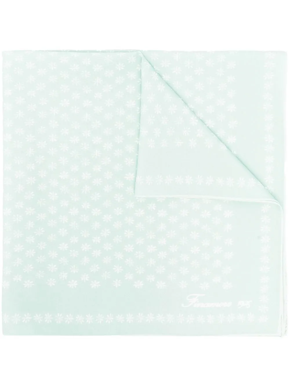 

Finamore 1925 Napoli mascada con bordado floral - Azul