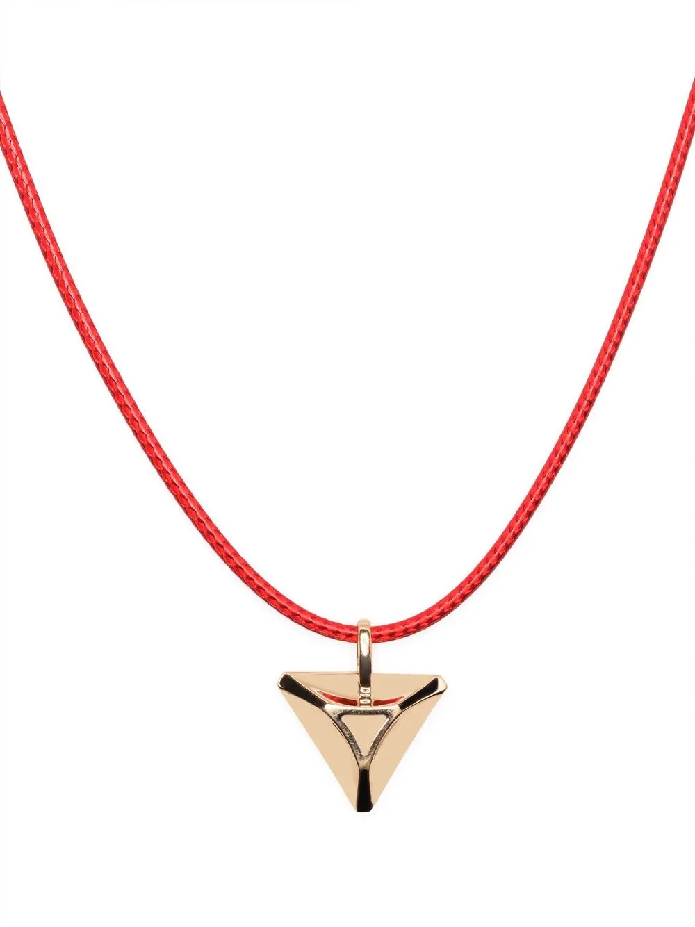 

Anonymous collar Collection 1 en oro amarillo reciclado de 18kt con dije triangular - Rojo