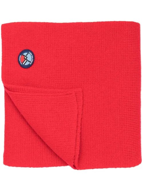 Écharpe en maille à patch logo - Yves Salomon - Modalova