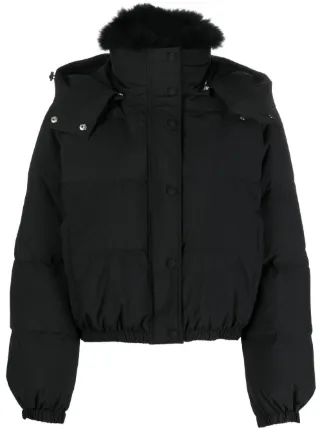 【関税込み】Yves Salomon ブラック Aライン ダウンジャケット Yves Salomon ダウンジャケット | ブラック | FARFETCH JP