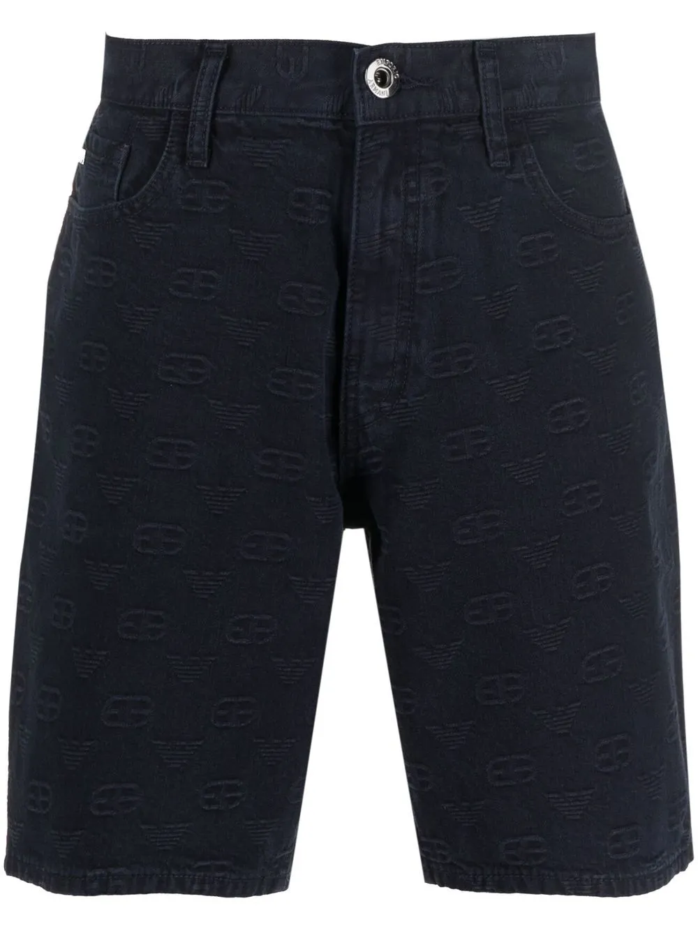 

Emporio Armani bermudas con logo en jacquard - Azul