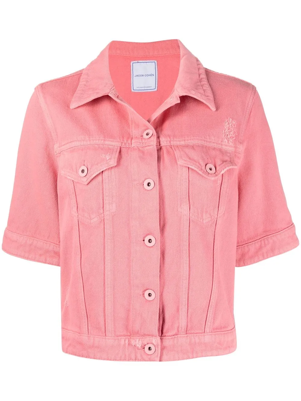 

Jacob Cohën short-sleeved denim jackey - Pink