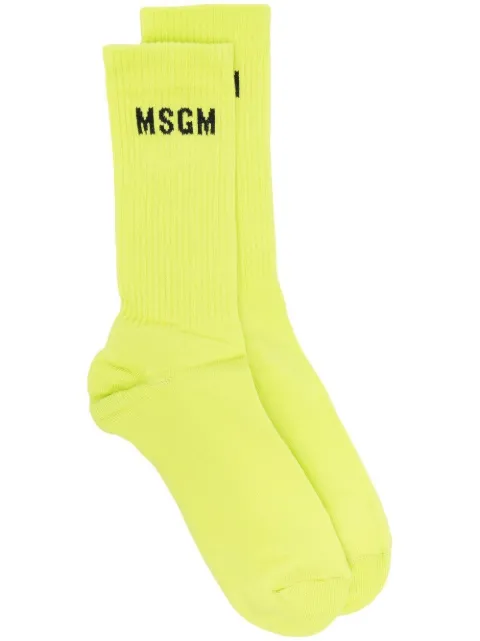 MSGM intarsia-knit logo socks