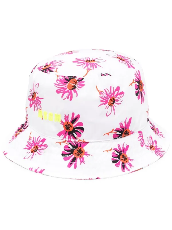 MSGM Floral Print Bucket Hat - Farfetch