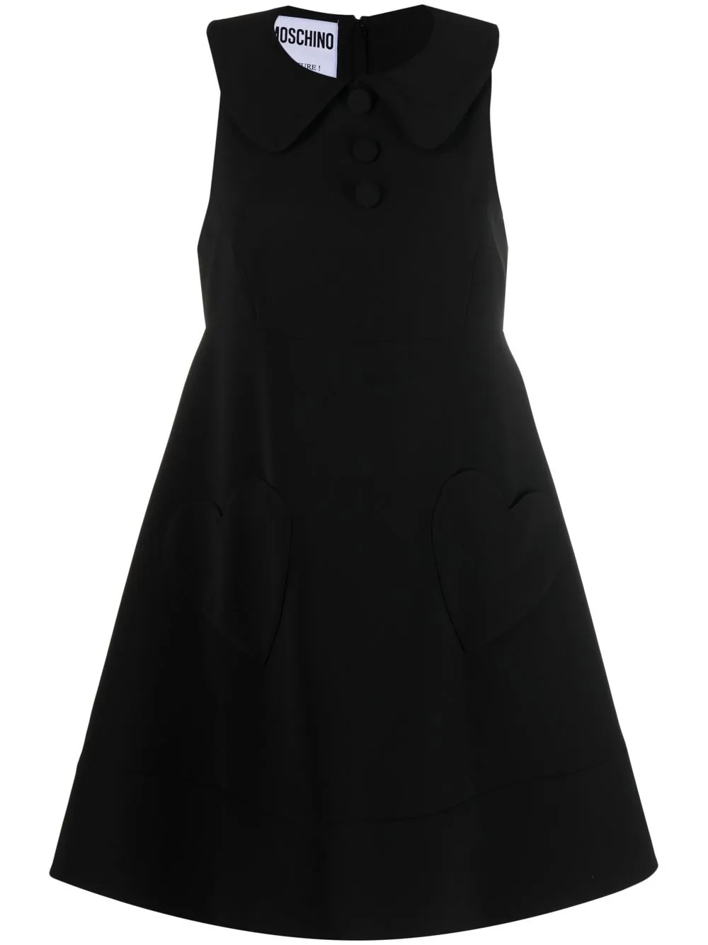 

Moschino heart-patch A-line dress - Black