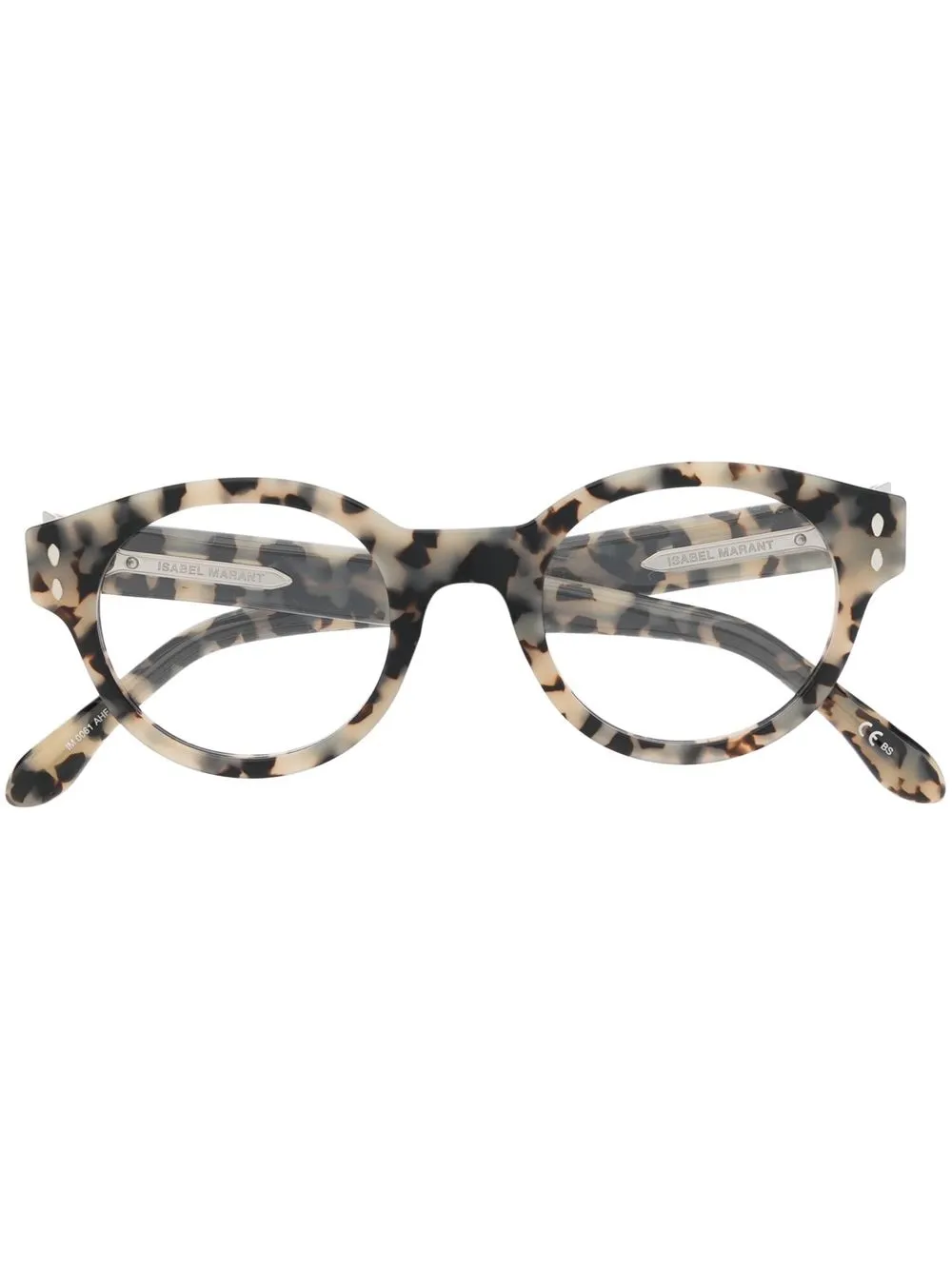 

Isabel Marant Eyewear lentes con armazón redonda estilo carey - Neutro