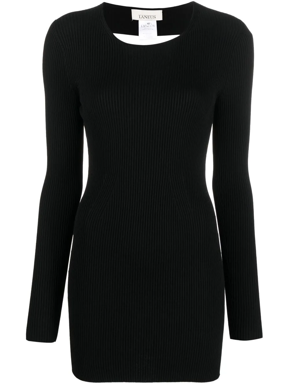 

Laneus cutout-back ribbed-knit dress - Black