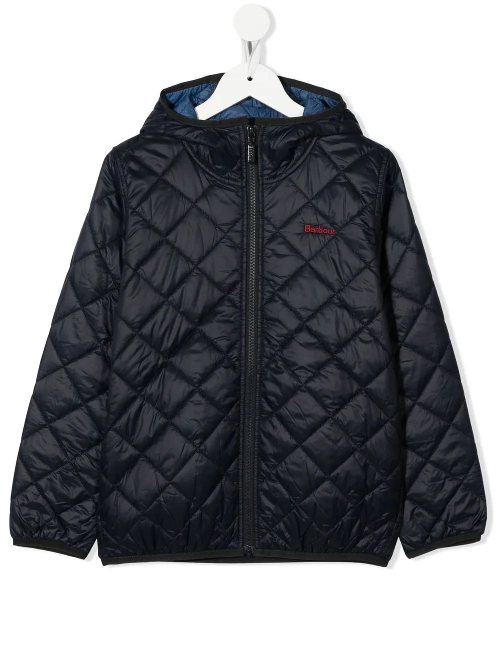 

Barbour Kids chamarra capitonada con capucha - Azul