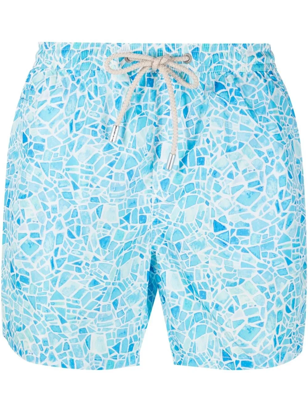 

MC2 Saint Barth Lighting mosaic-motif swim shorts - Blue