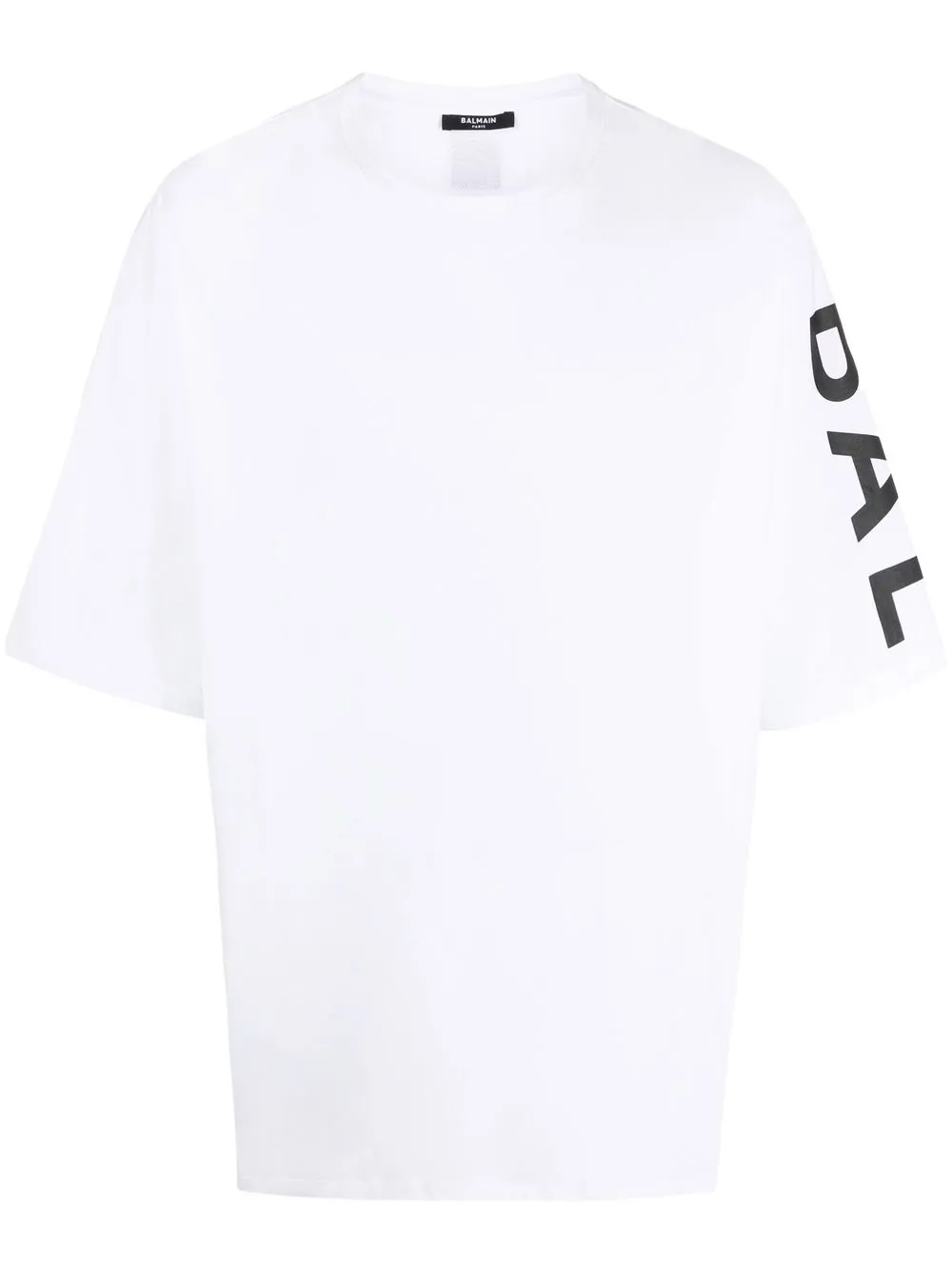 

Balmain playera manga corta con logo estampado - Blanco